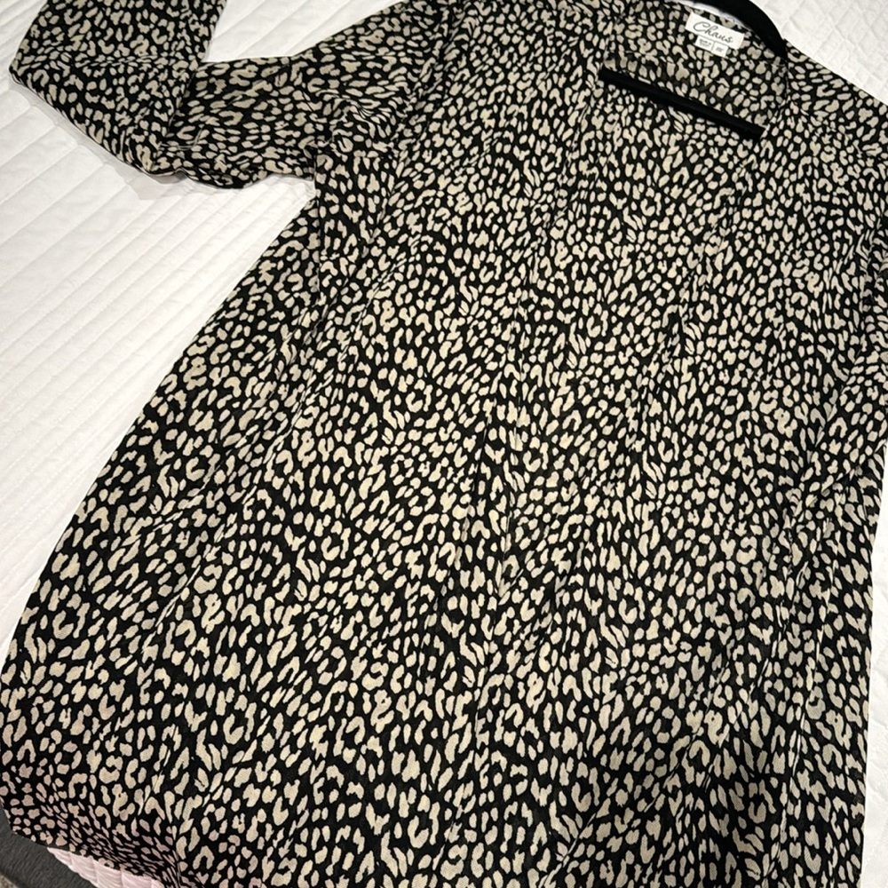 🕷️🪿🦓 Black and cream long open jacket
